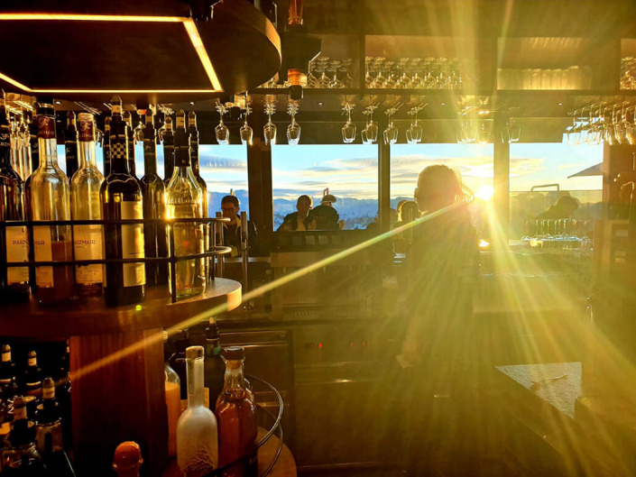 Montana Royal drinks & beverage. Alpinclub Saalbach Hinterglemm. Gipfelstation Kohlmaisbahn